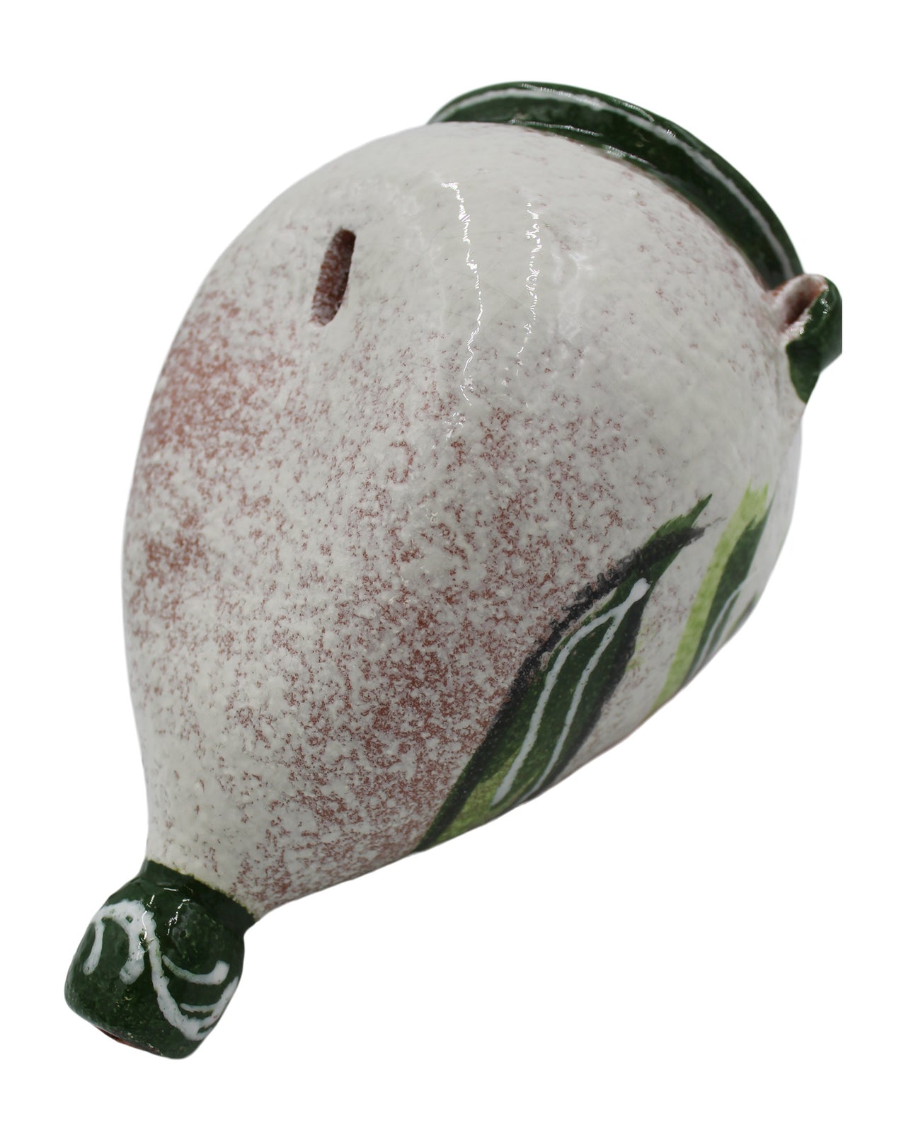 Wall Planter - Spanish Orza (Green Design) - Hand Painted in Spain