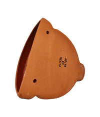 Thumbnail for Terracotta Wall Planter Pot - Hand Painted Mexican Talavera - Light Blue Trim