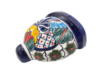 Thumbnail for Mexican Talavera Wall Planter Pot - Hand Painted Wall Planter Dark Blue Trim