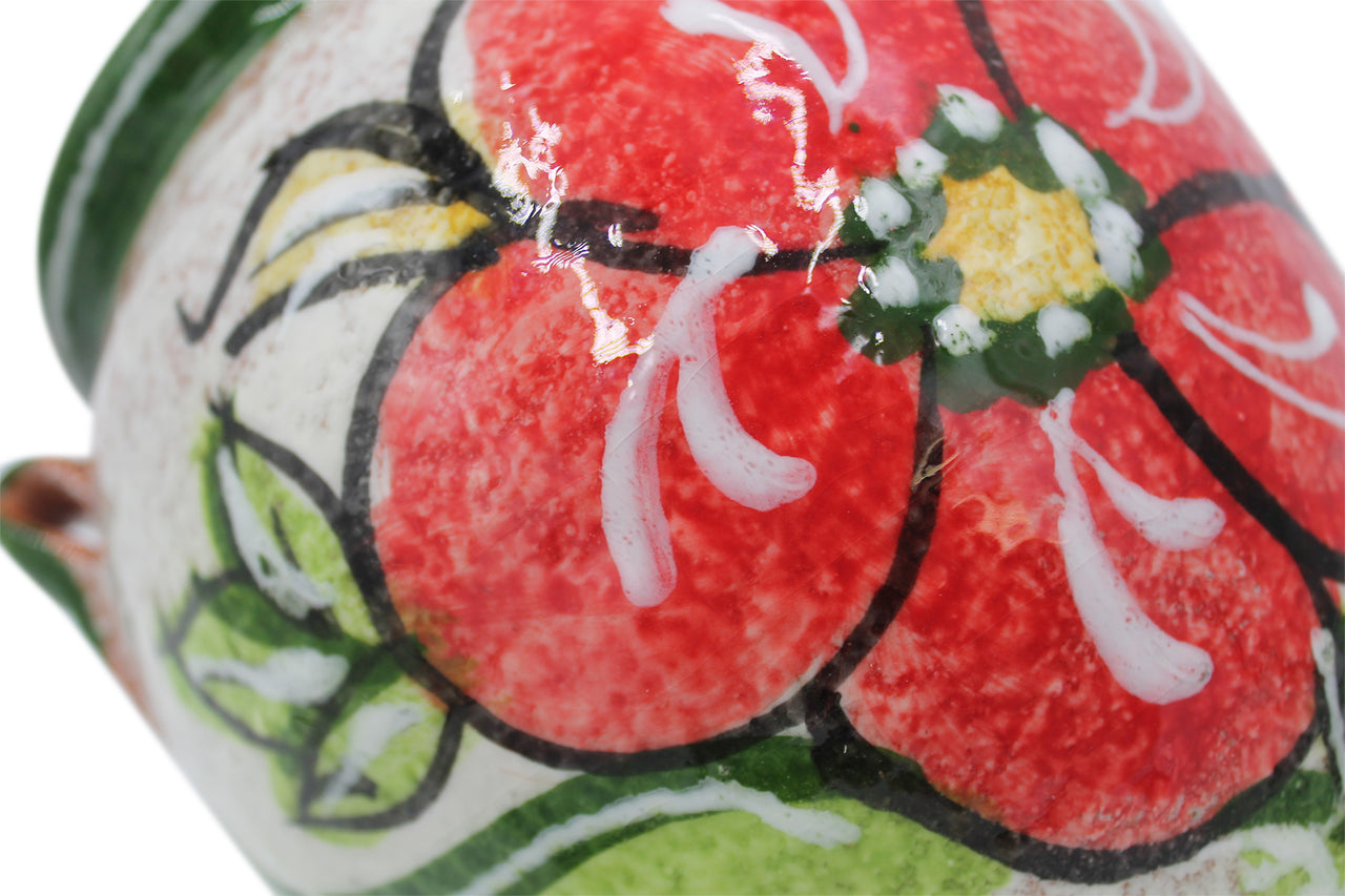 Wall Planter - Spanish Orza (Green Design) - Hand Painted in Spain