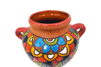 Thumbnail for Mexican Talavera Terracotta Cubanito Wall Planter Pot, Hand Painted Traditional Maceta de Pared for Home & Garden Décor - Red Trim