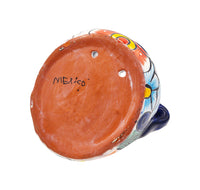 Thumbnail for Mexican Talavera Cubanito Wall Planter Pot, Hand Painted Traditional Maceta de Pared for Home & Garden Décor - Dark Blue Trim
