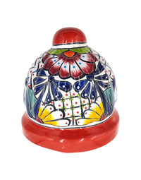 Thumbnail for Mexican Talavera Wall Planter Pot - Hand Painted Wall Planter Red Trim