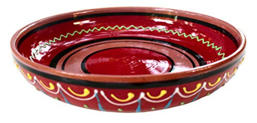 Terracotta red serving dish - hand painted in Spain from Cactus Canyon Ceramics