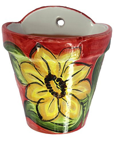 Wall pot from Spain - Spanish Sunflower design