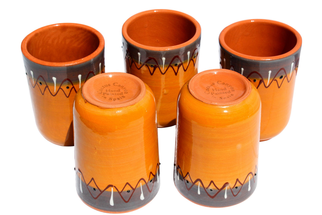 Sevilla Cups, Set of 5 - Hand Painted From Spain