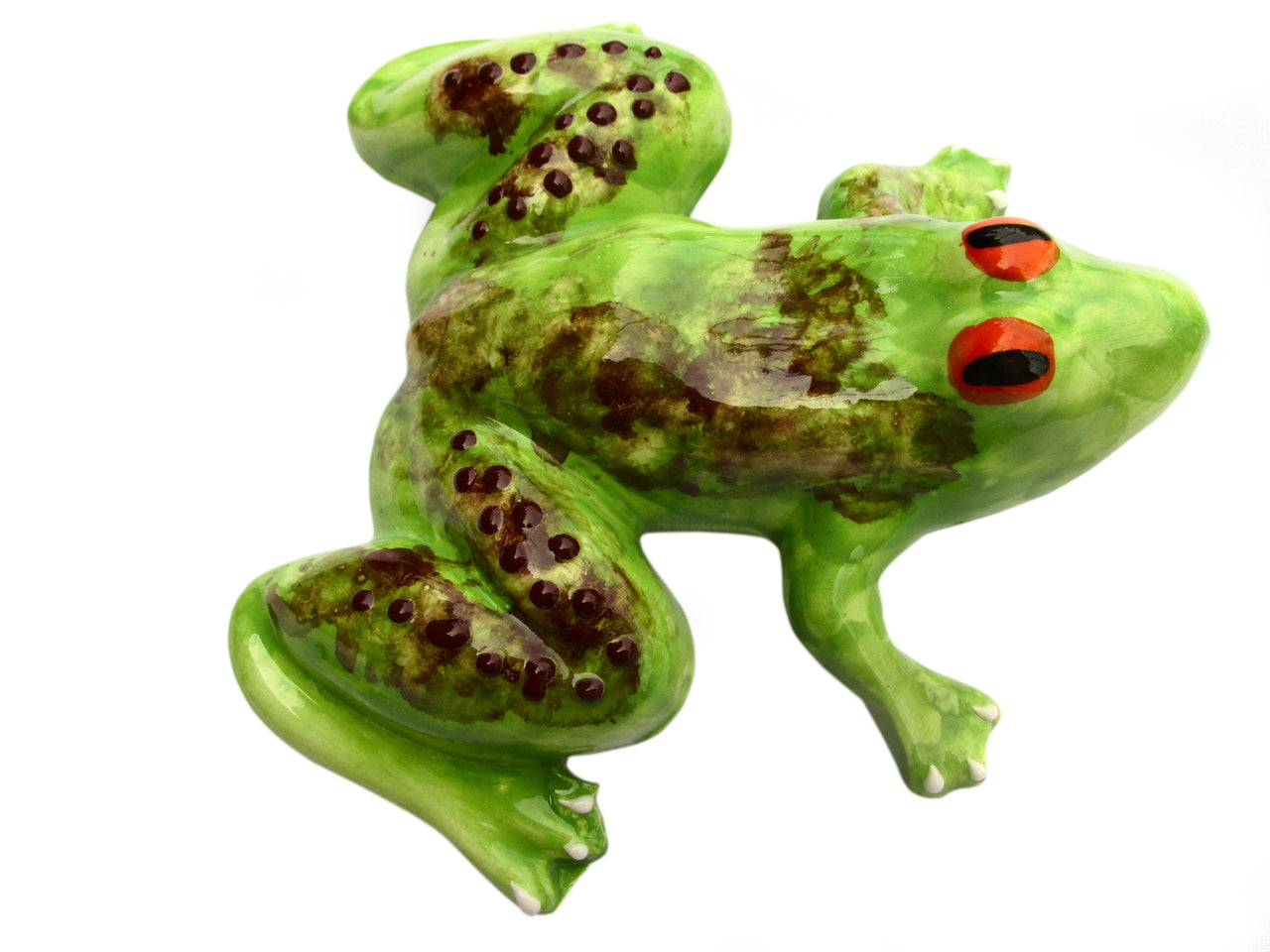 Miss Pond Frog - Ceramic Frog Hand Painted In Spain