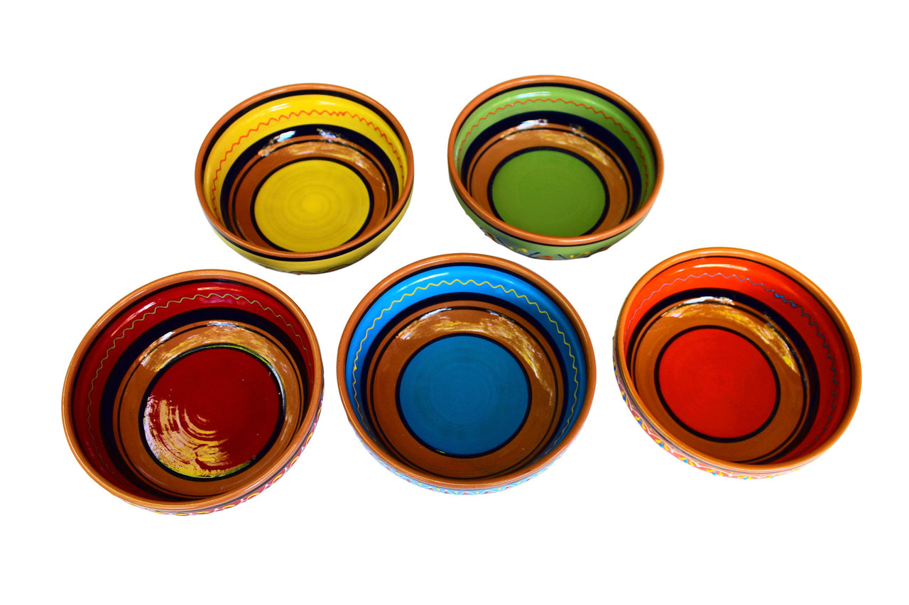 Terracotta Blue, Deep Serving Dish - Hand Painted From Spain