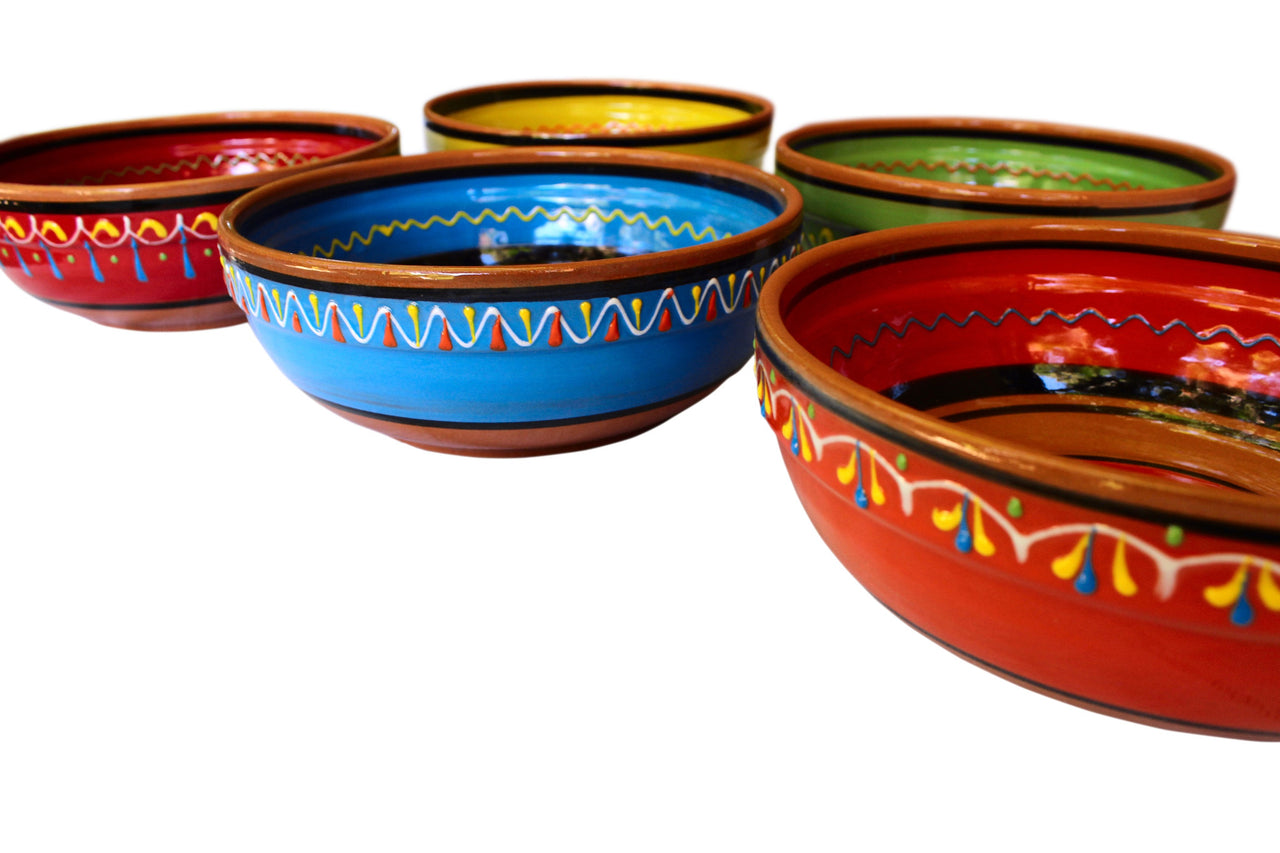 Terracotta Yellow, Deep Serving Dish - Hand Painted From Spain