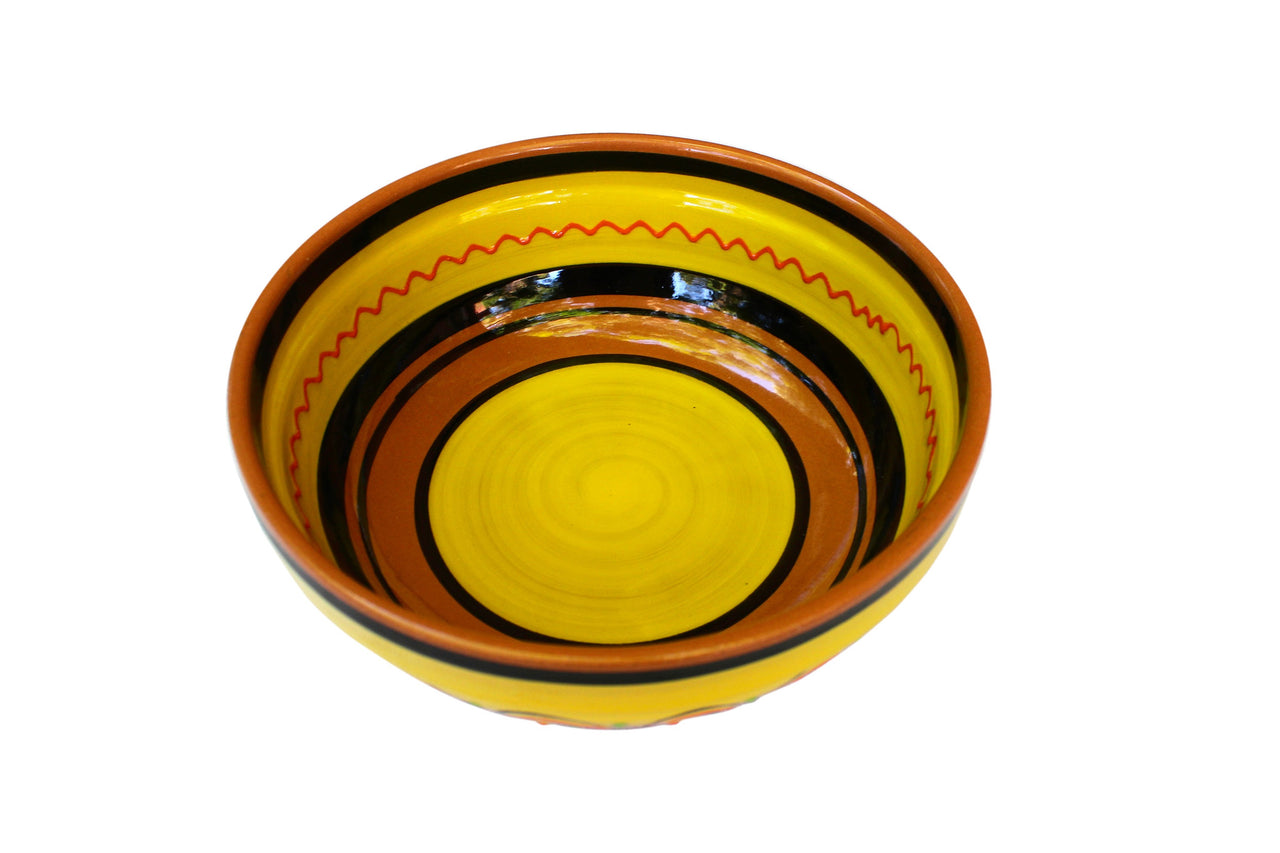Terracotta Yellow, Deep Serving Dish - Hand Painted From Spain