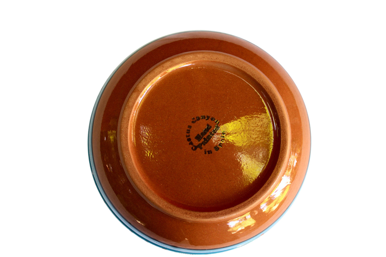 Terracotta Blue, Deep Serving Dish - Hand Painted From Spain