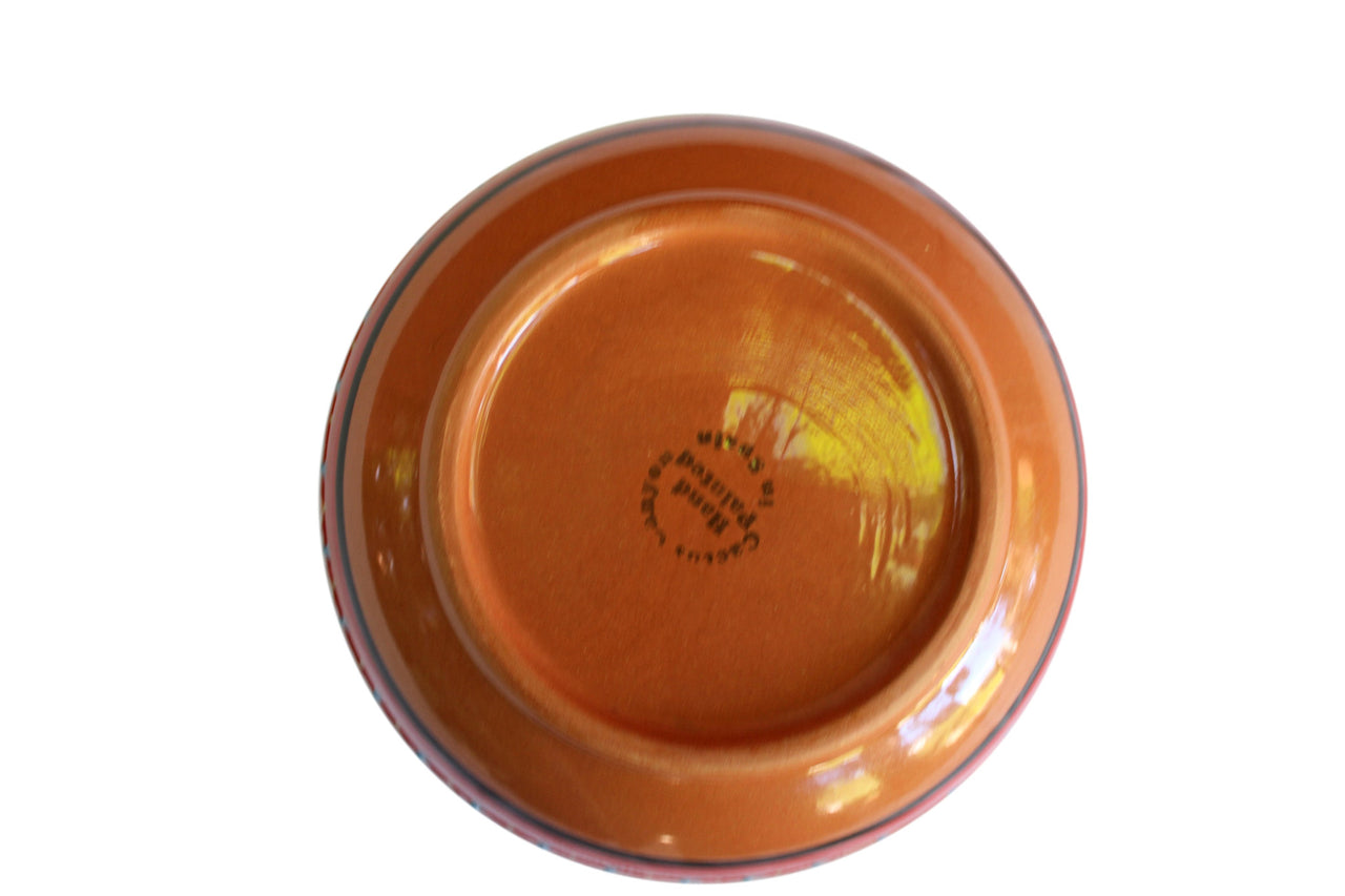 Terracotta Red, Deep Serving Dish - Hand Painted From Spain