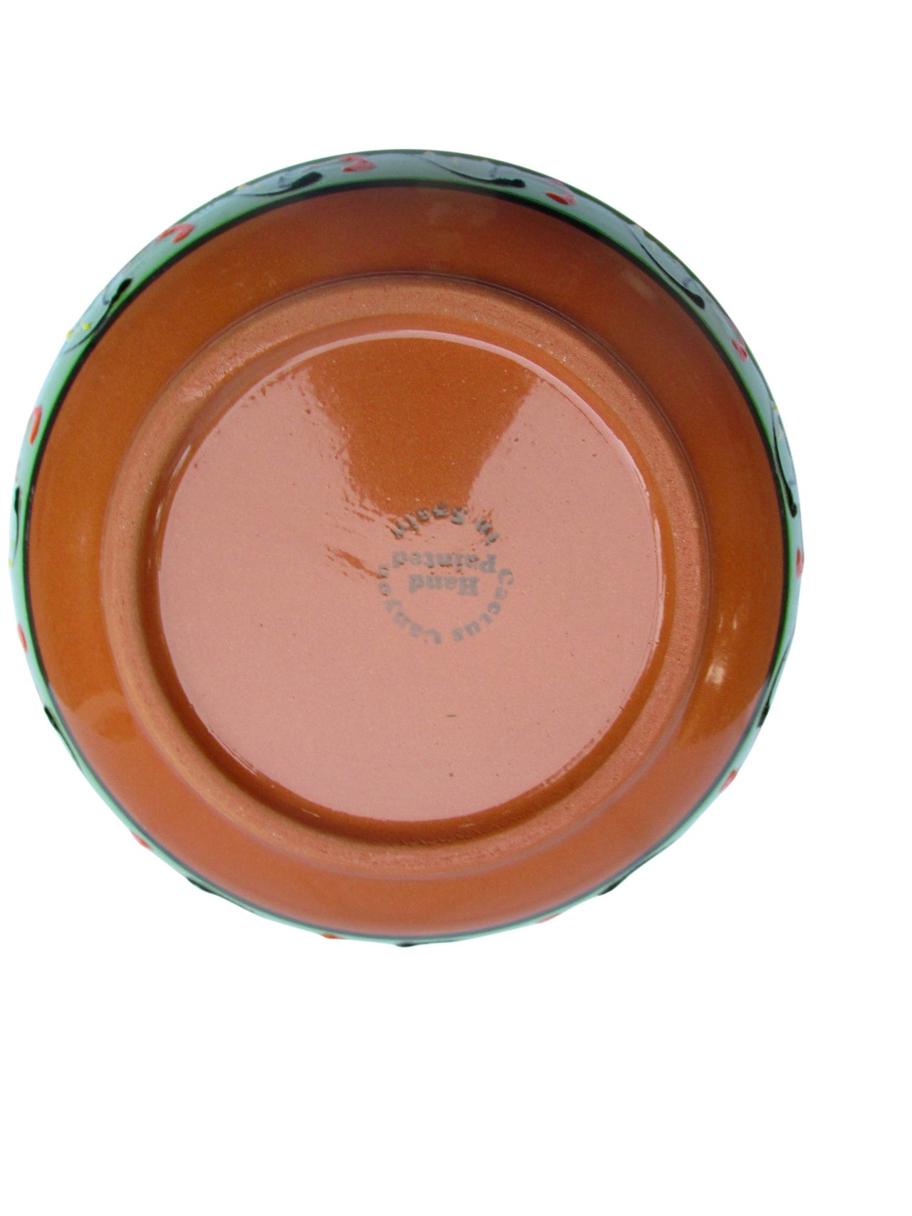 Terracotta Green, Deep Serving Dish - Hand Painted From Spain