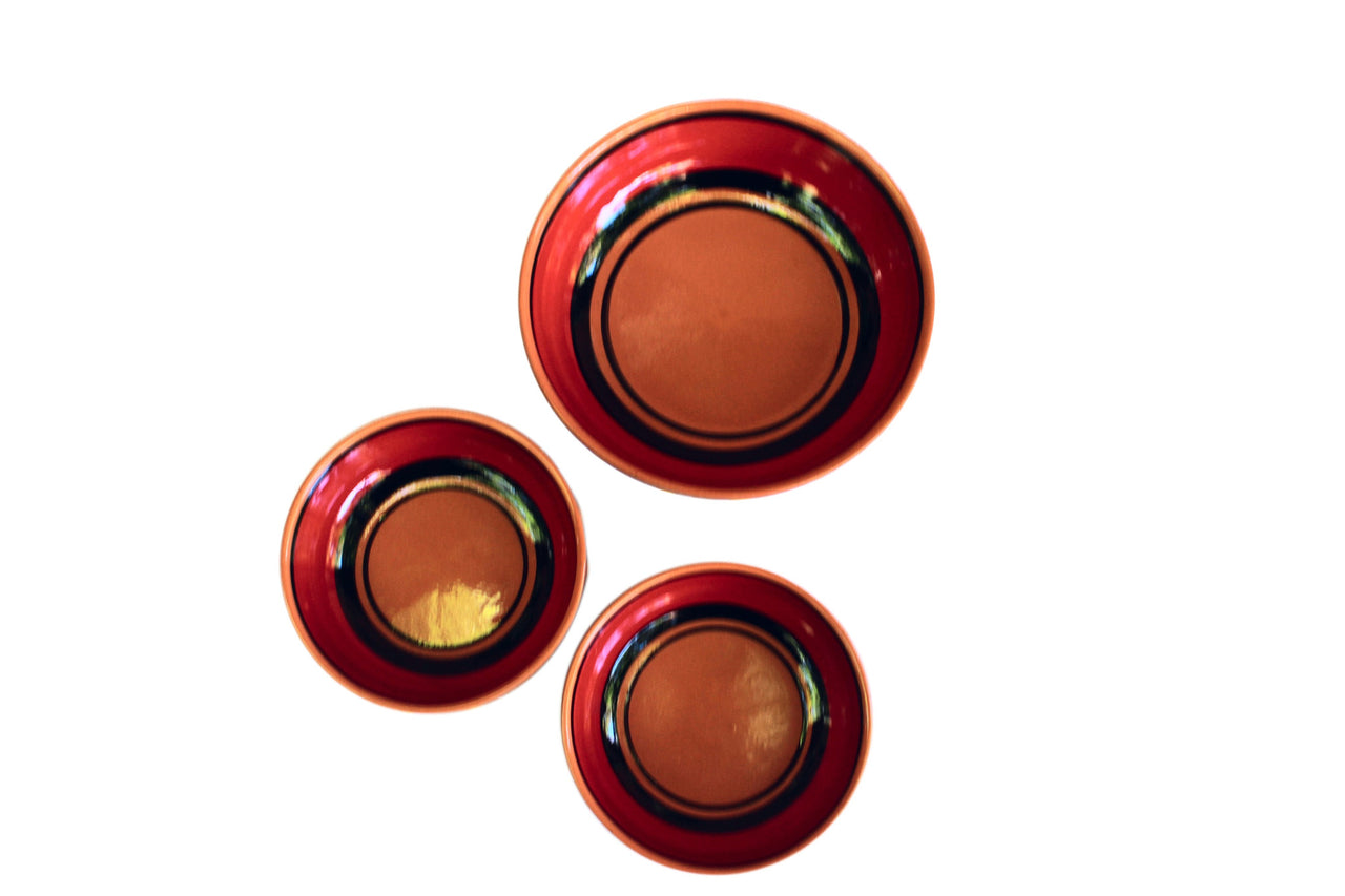 Terracotta Red - Festive Set - Hand Painted From Spain