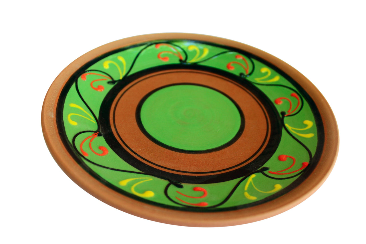 Terracotta Salad Plates, Set of 5 - Hand Painted From Spain