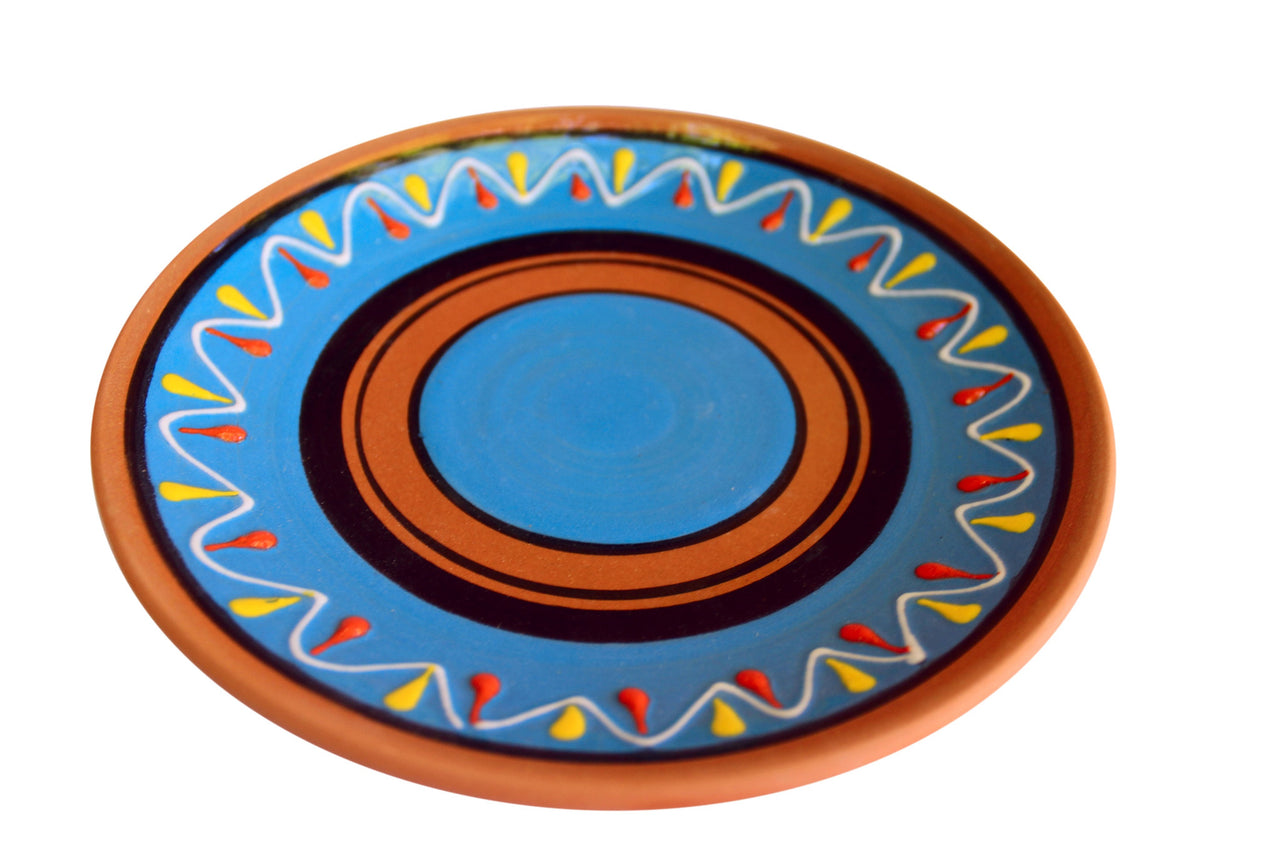 Terracotta Salad Plates, Set of 5 - Hand Painted From Spain
