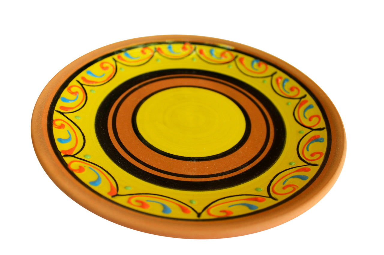 Terracotta Salad Plates, Set of 5 - Hand Painted From Spain