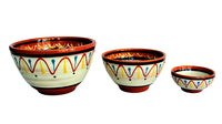 Thumbnail for Terracotta White Breakfast Bowls, Set of 5 - Hand Painted From Spain