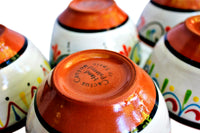 Thumbnail for Terracotta White Breakfast Bowls, Set of 5 - Hand Painted From Spain