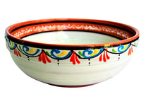 Thumbnail for Terracotta White, Deep Serving Dish - Hand Painted From Spain