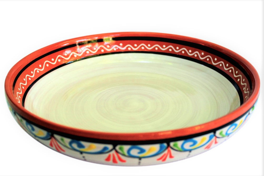 Terracotta White, Serving Dish - Hand Painted From Spain