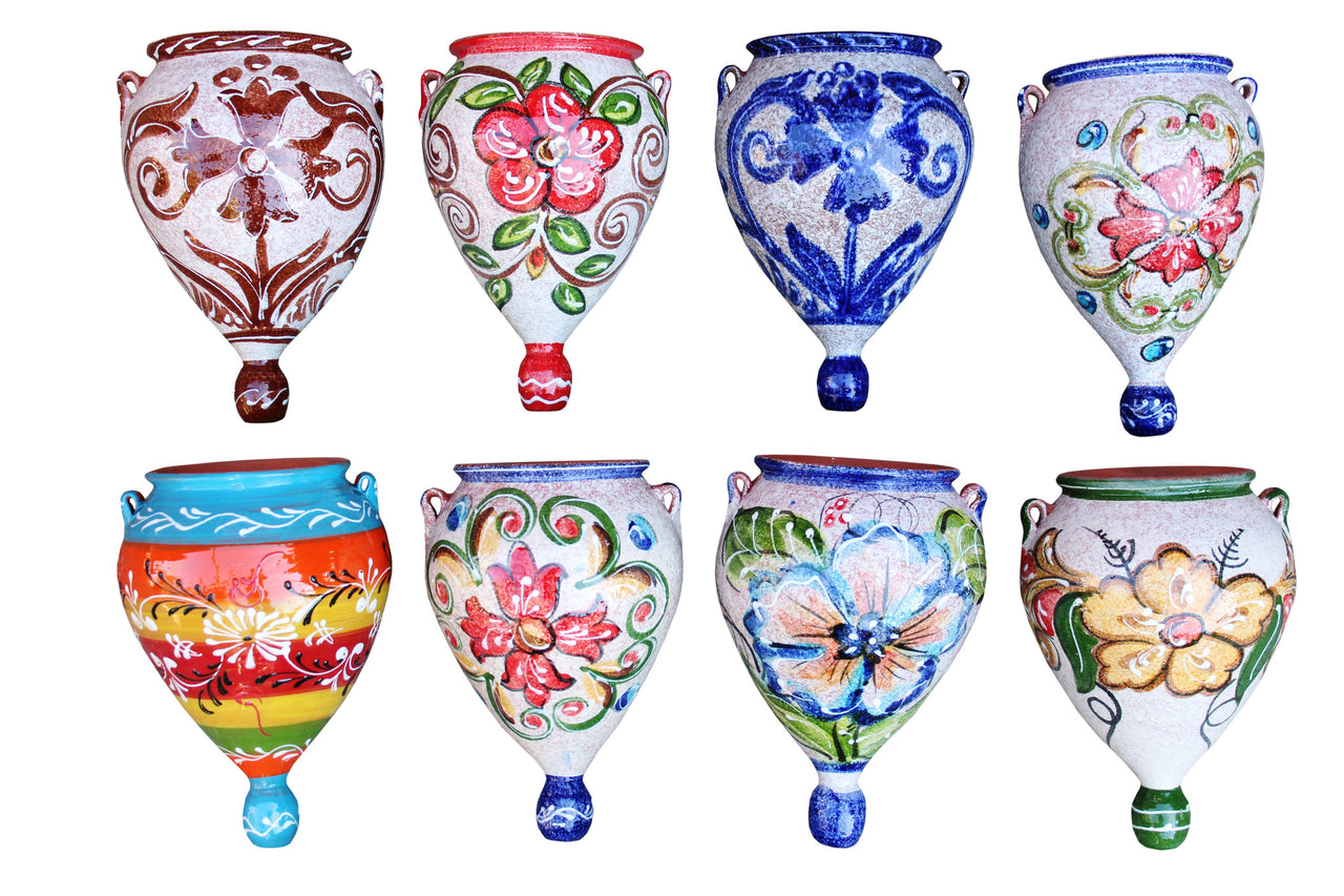 Wall Planter - Spanish Orza (Blue Treasure) - Hand Painted in Spain