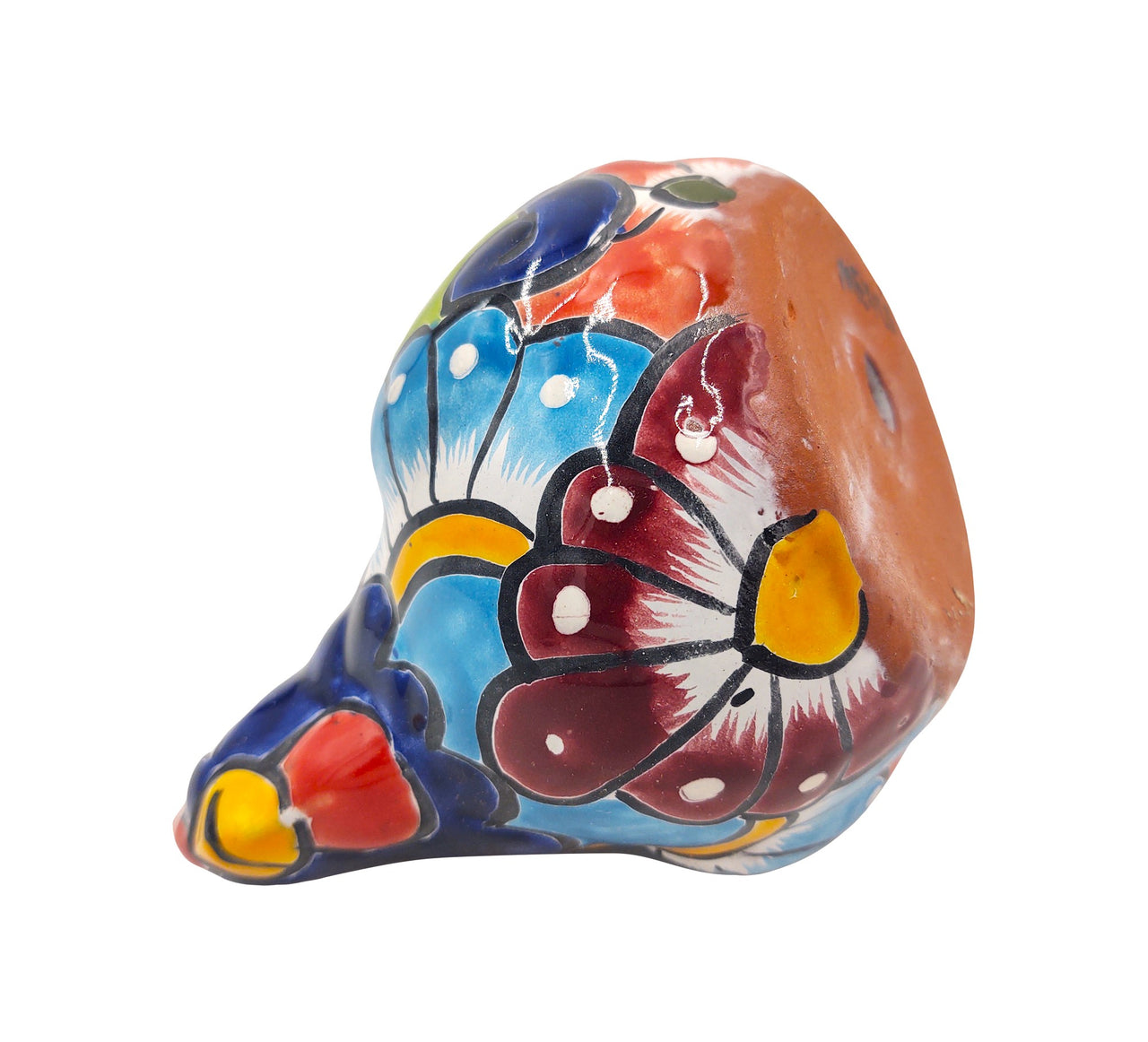 chicken plant pot Mexican Talavera Gallina Chica (Small Chicken) Planter Red Trim – GringoCool