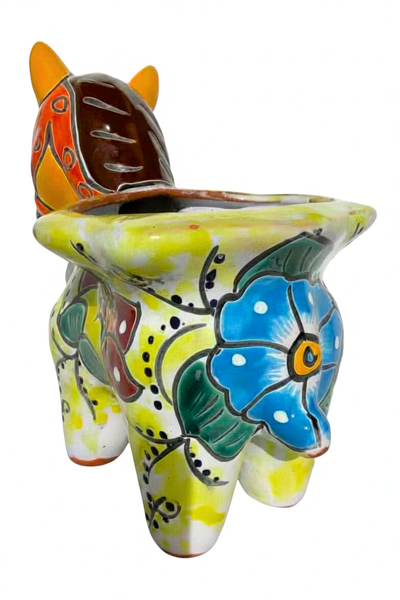 Mexican Talavera Donkey Planter – Hand-Painted Ceramic Burro Pot for Garden, Patio & Home Decor