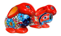 Thumbnail for Mexican Talavera Rabbit Planter – Hand-Painted Ceramic Bunny Pot for Garden, Patio & Home Decor