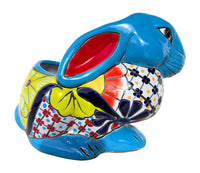 Thumbnail for Mexican Talavera Rabbit Planter – Hand-Painted Ceramic Bunny Pot for Garden, Patio & Home Decor