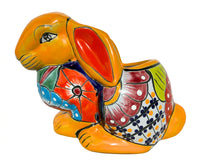 Thumbnail for Mexican Talavera Rabbit Planter – Hand-Painted Ceramic Bunny Pot for Garden, Patio & Home Decor