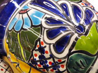 Thumbnail for Mexican Talavera Wall Planter Pot - Hand Painted Wall Planter Dark Blue Trim
