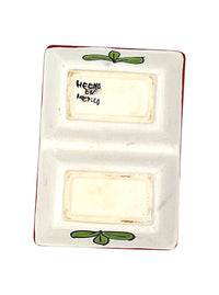 Thumbnail for Mexican Talavera Ceramic Divided Serving Dish - Dual Section, 10