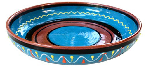 Terracotta serving dish - blue - from Cactus Canyon Ceramics