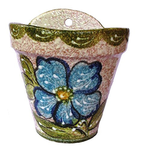 Wall pot hand painted in Spain - Green Design