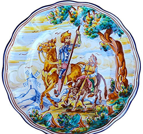 Don Quixote decorative plate, with Sancho Panza - from Cactus Canyon Ceramics