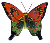 Spanish Butterflies - Set of 4 Large Ceramic Wall Hangers - Hand Paint ...