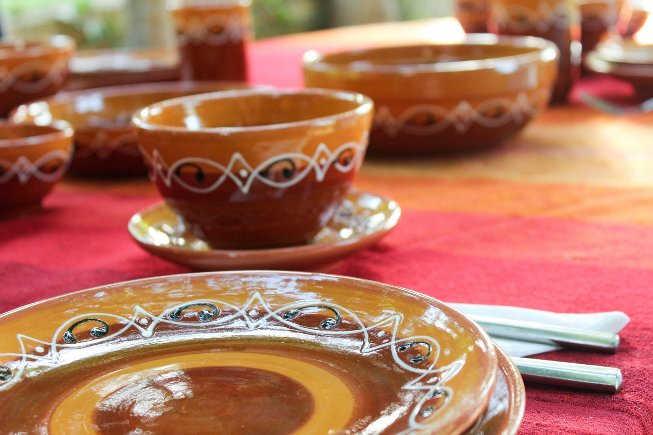 Spanish Sunset Breakfast Bowls, Set of Hand Painted From Spain