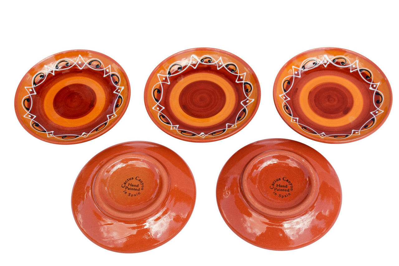 Spanish Sunset Tapa Plates Set of 5 - Hand Painted From Spain