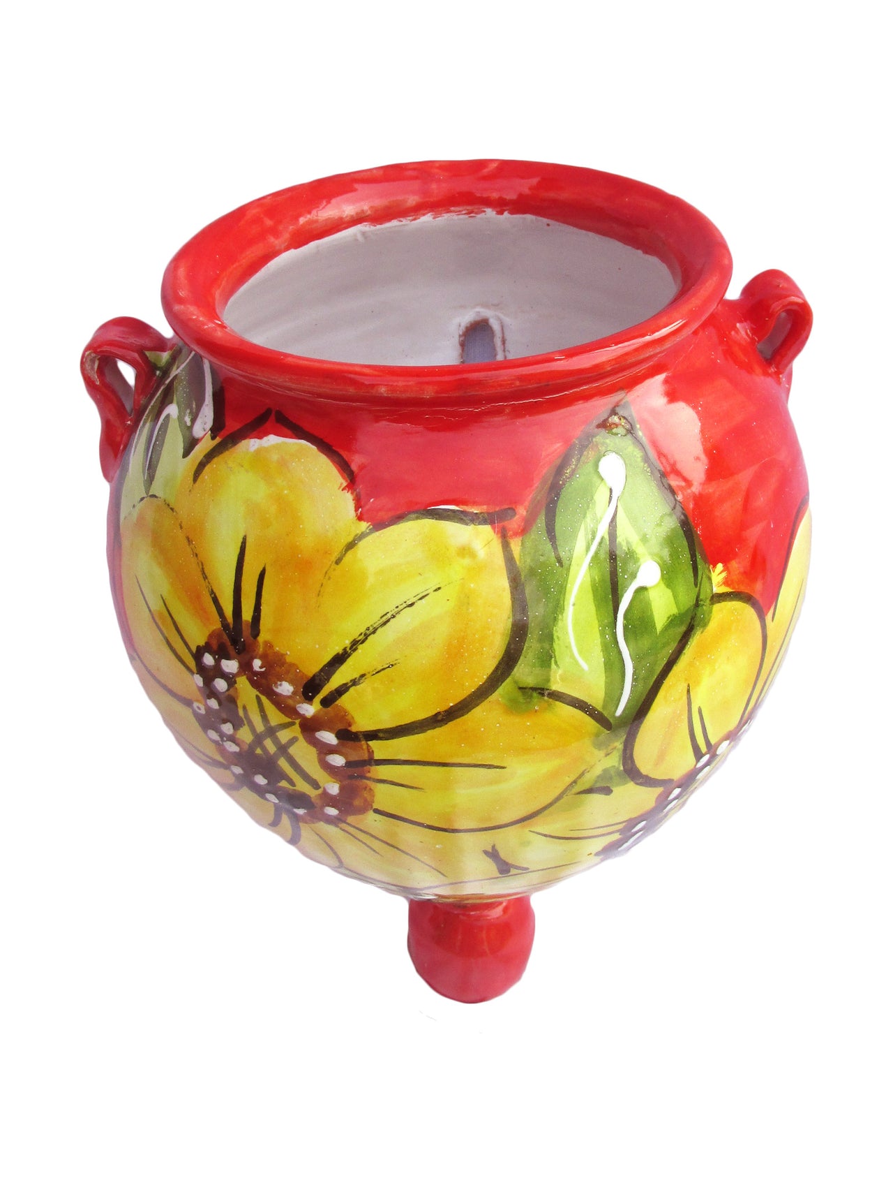 Wall Planter - Spanish Orza (Sunflower) - Hand Painted in Spain