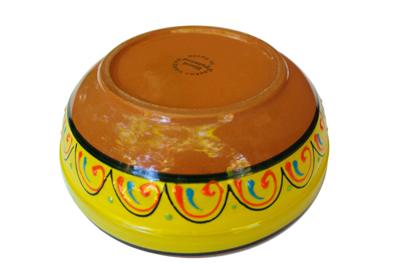 Terracotta Yellow, Deep Serving Dish - Hand Painted From Spain