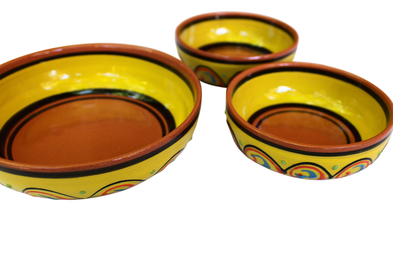 Terracotta Yellow - Festive Set - Hand Painted From Spain