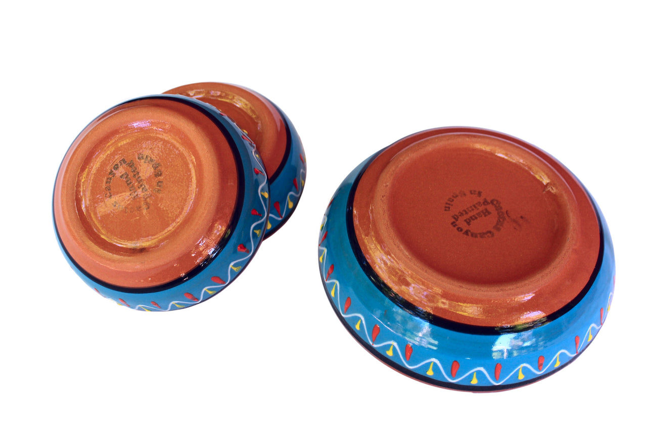 Terracotta Blue - Festive Set - Hand Painted From Spain