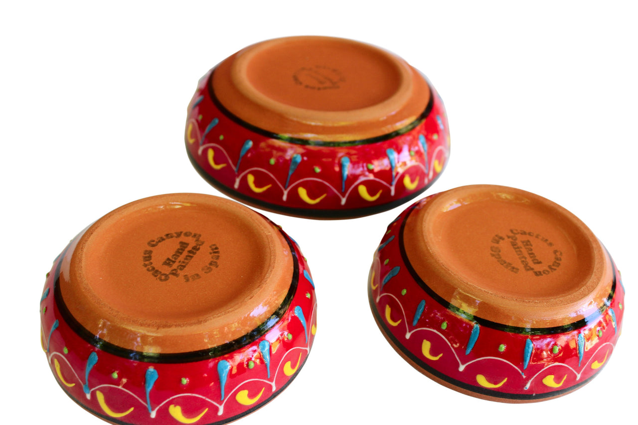 Terracotta Red - Festive Set - Hand Painted From Spain