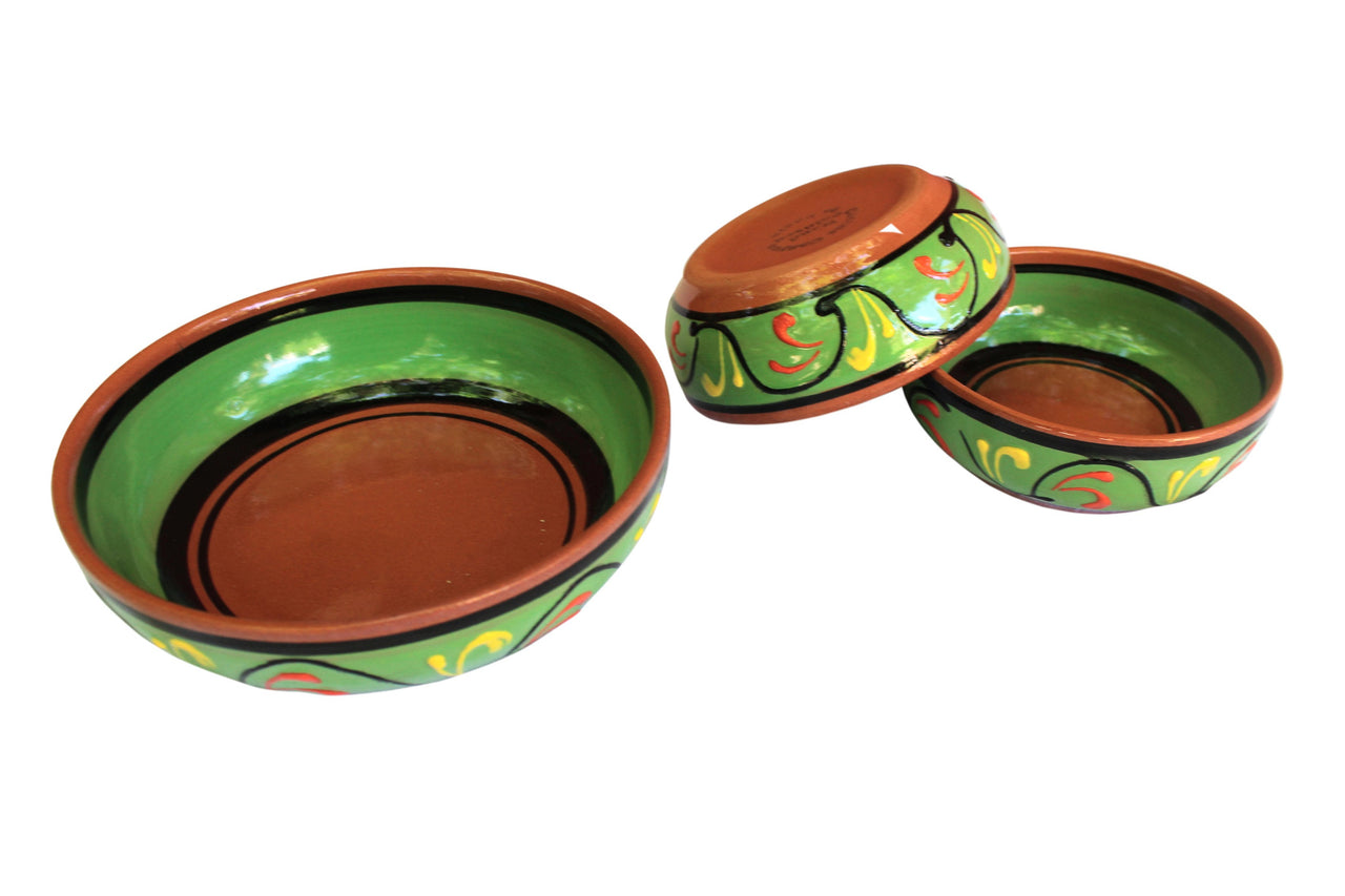 Terracotta Green - Festive Set - Hand Painted From Spain