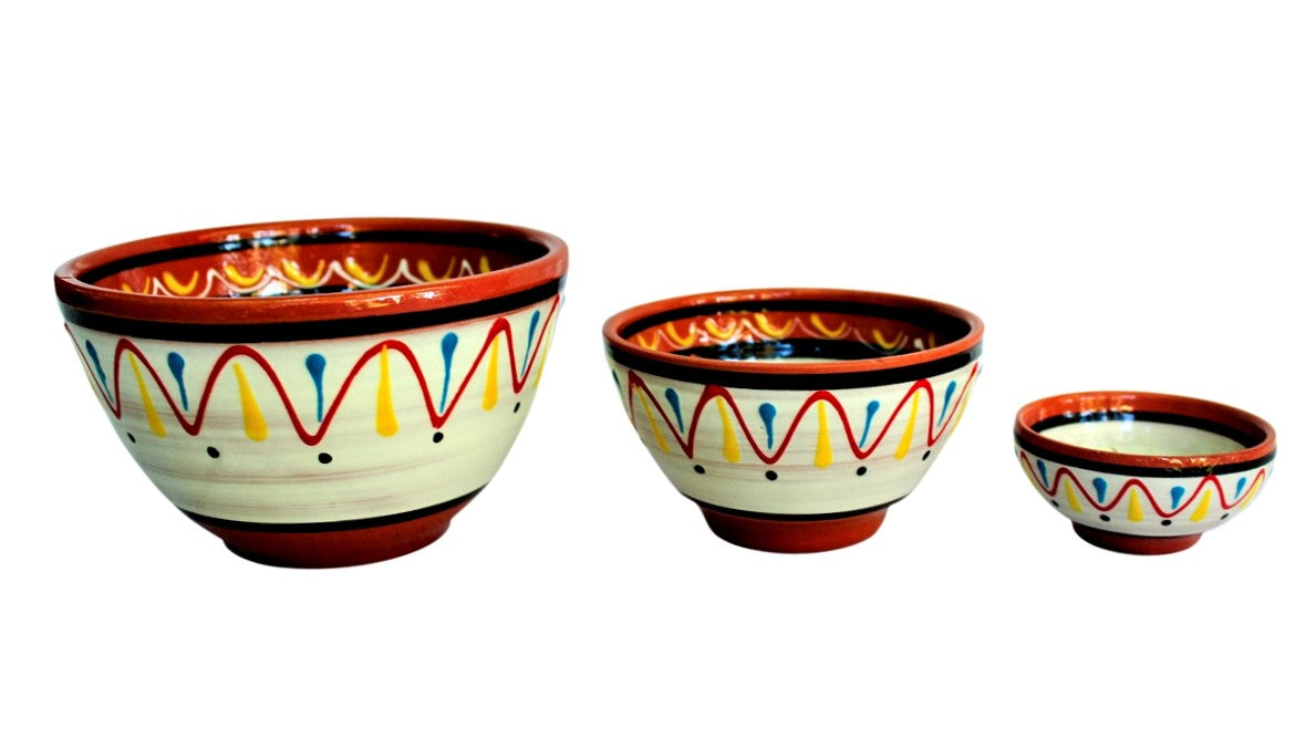 Cactus Canyon Ceramics Spanish Terracotta 5-Piece Small Salsa Bowl Set (European Size), Sevilla