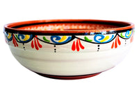 Thumbnail for Terracotta White, Deep Serving Dish - Hand Painted From Spain