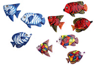 Thumbnail for Ceramic Fish Wall Hangers - Set of 3 Shapes (Dory Blue) - Hand Painted From Spain