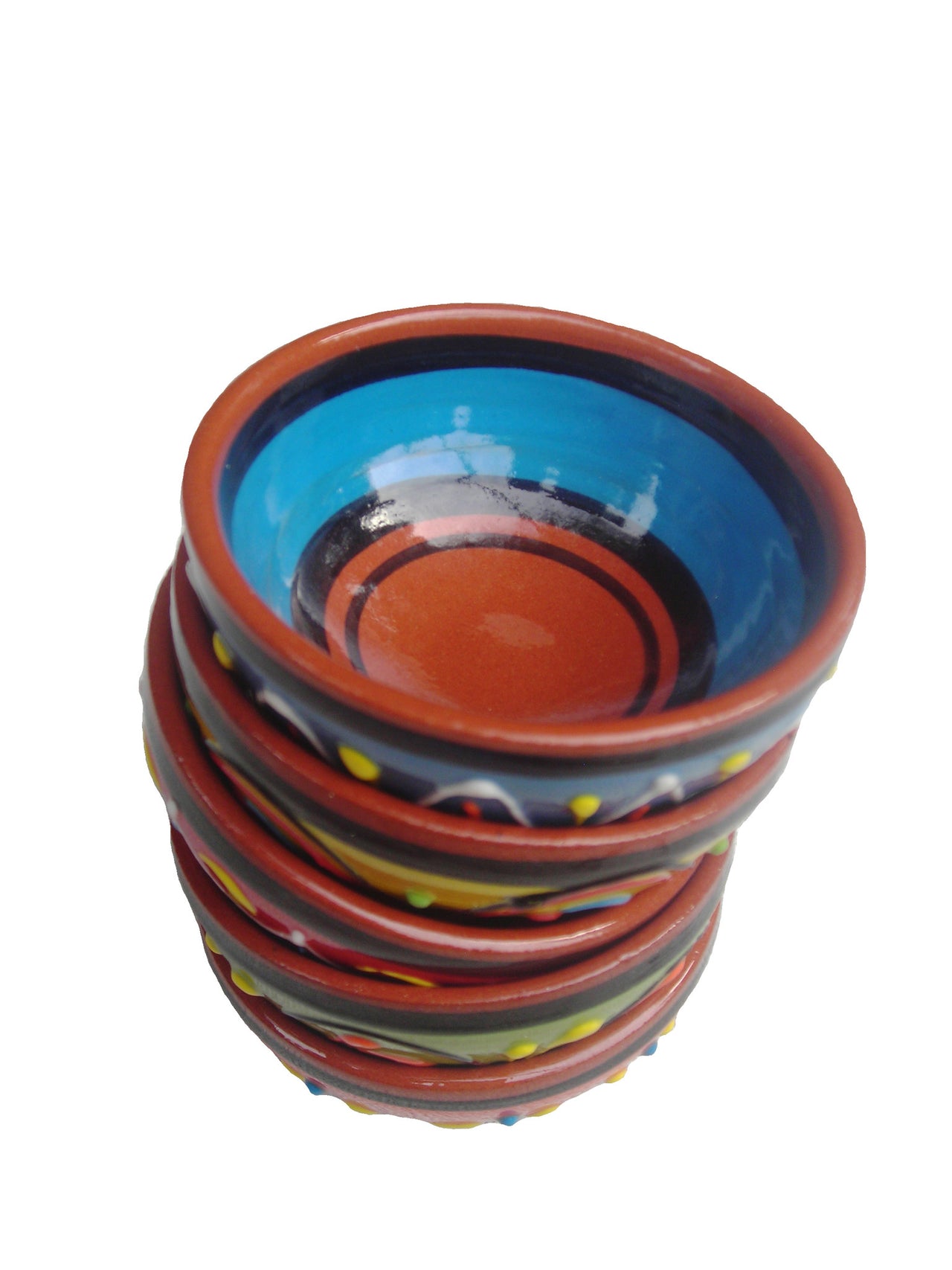 Terracotta Mini-bowl Set of 5 - Hand Painted From Spain