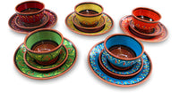 Thumbnail for Terracotta Small Dinner Plates Set of 5 (European Size) - Hand Painted From Spain
